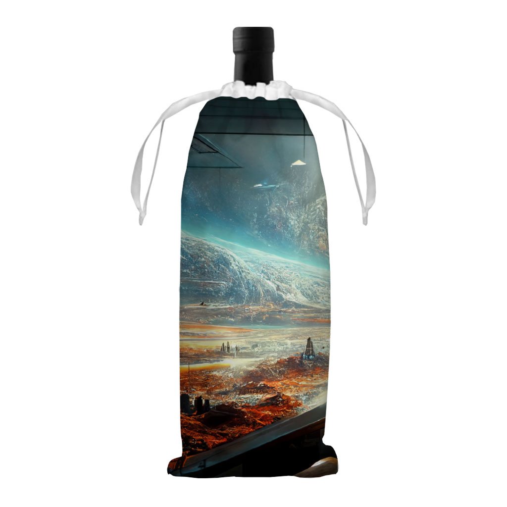 Futuristic Cities Fantasy Art Wine Tote Bag – Cool Wine Tote Bag | Shopamericaio