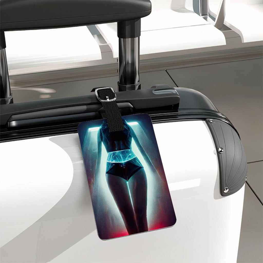 Woman Body Silhouette Art Luggage – Silhouette Travel Bag – Neon Luggage