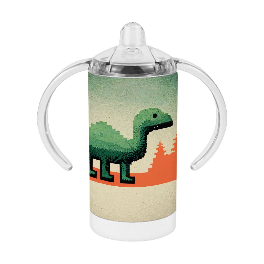 Dino Sippy Cup – Pixel Baby Sippy Cup – Graphic Sippy Cup | Dino Baby Bibs
