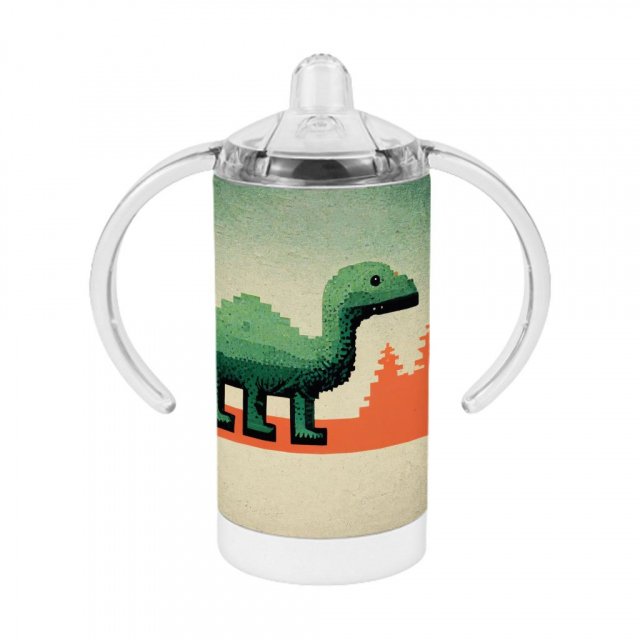 Dino Sippy Cup – Pixel Baby Sippy Cup – Graphic Sippy Cup | Dino Baby Bibs