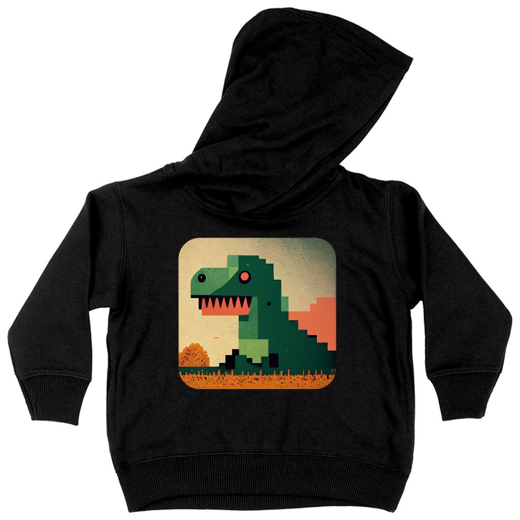 Dinosaurs Pixel Art Toddler Hoodie – Dino Toddler Hooded Sweatshirt