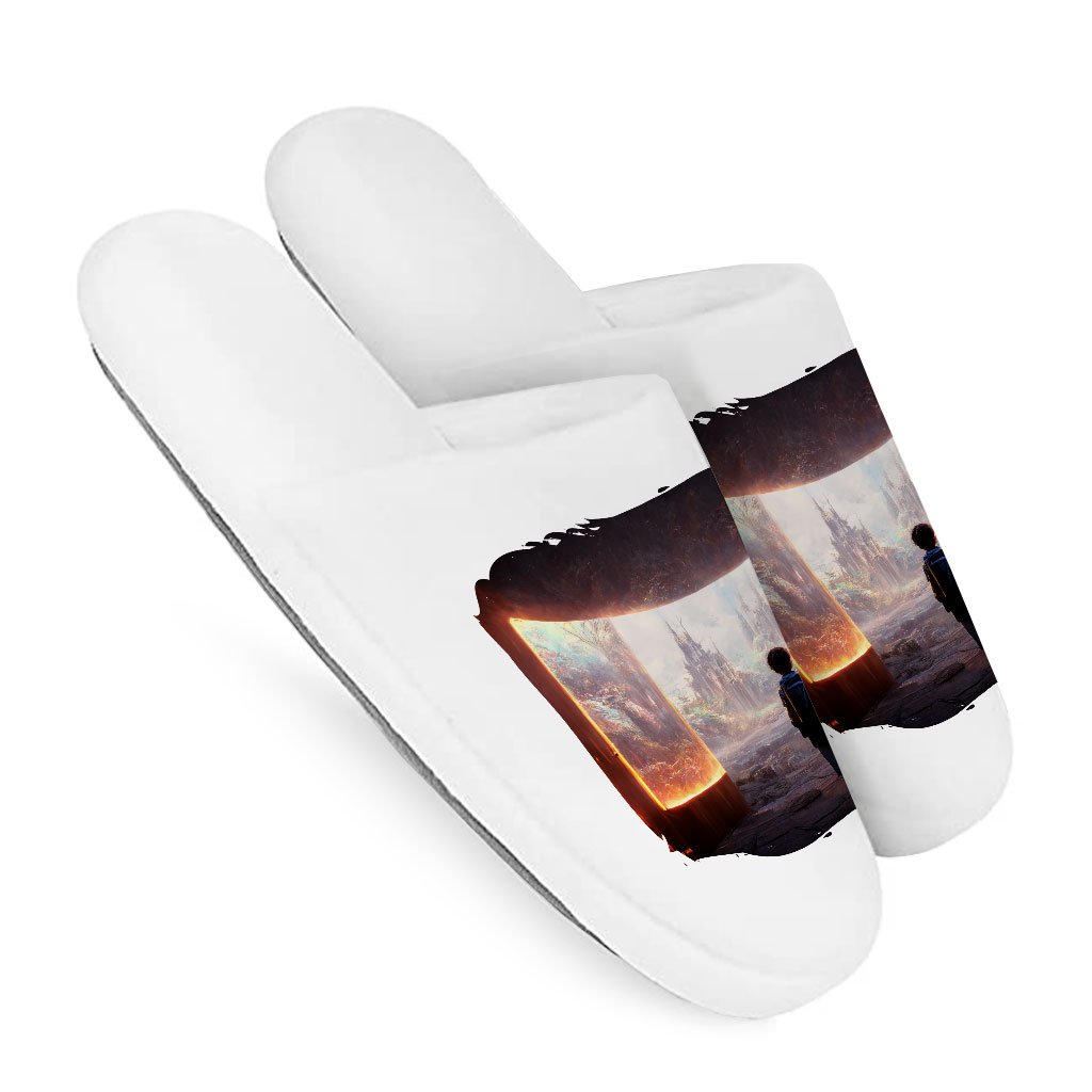 Fantasy World Concept Art Memory Foam Slippers – Portal Slippers | Shopamericaio