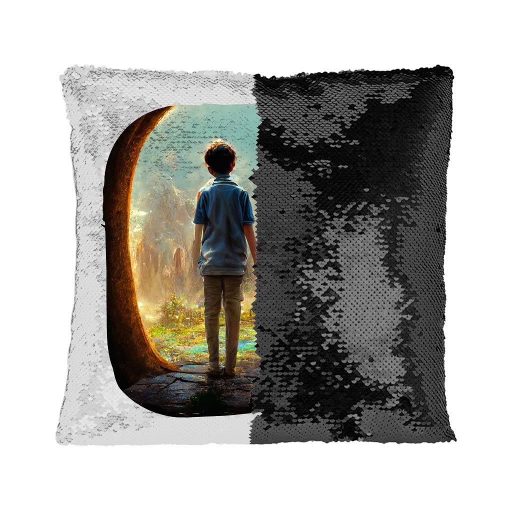 Fantasy World Digital Art Sequin Pillow Case – Magical Forest Pillow Case