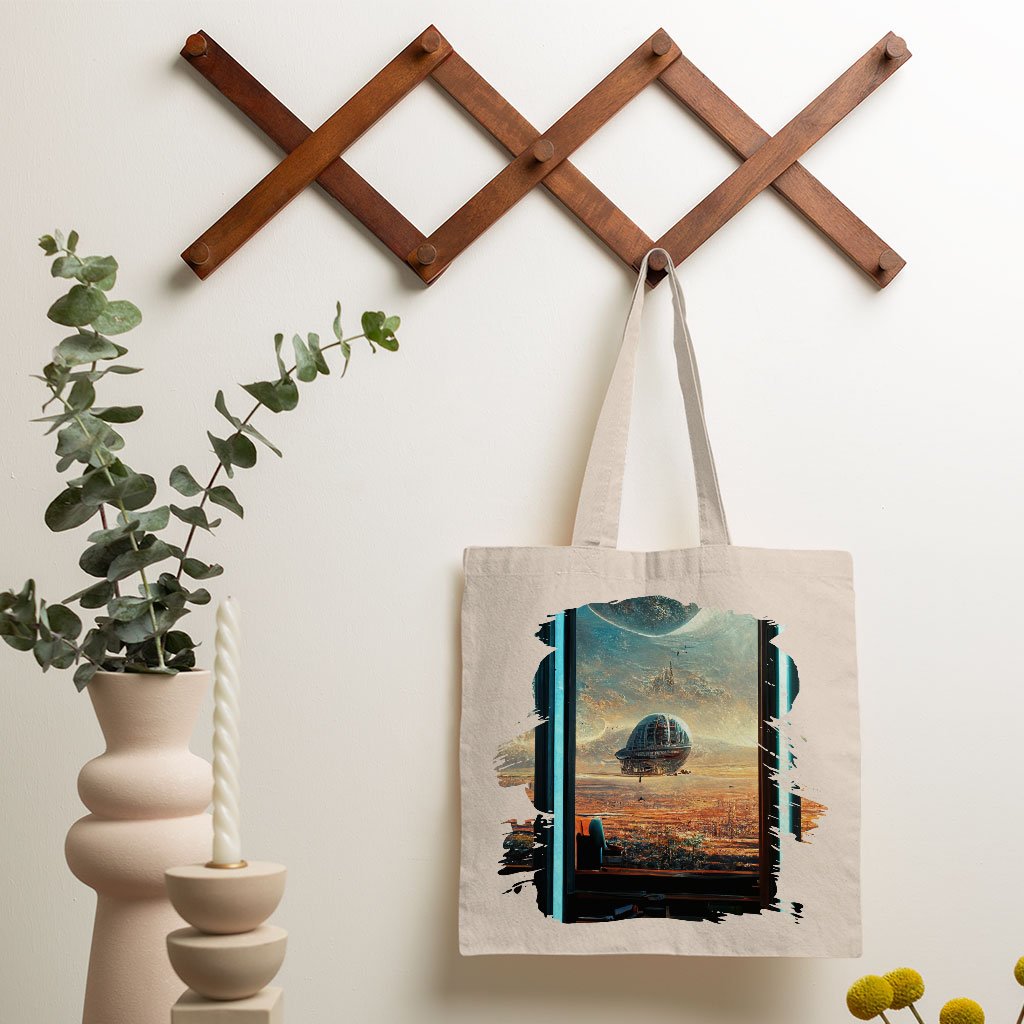 Future City Art Small Tote Bag – Printed Shopping Bag – Cool Tote Bag