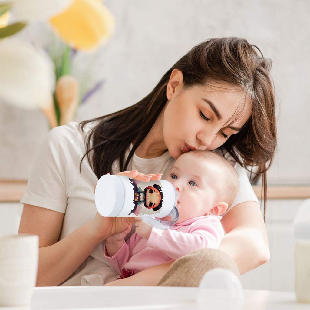 Girl Print Sippy Cup – Anime Baby Sippy Cup | Japanese Cute Girl Baby Bibs