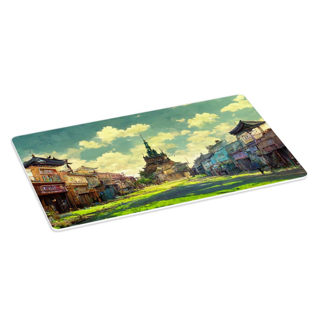 Anime City Background Art Placemats 2 PCS – Painting Placemats for Kitchen Table