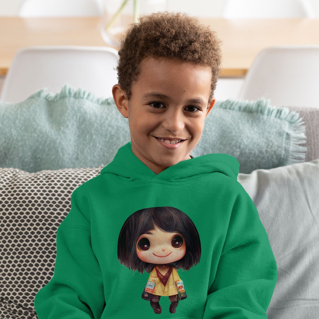 Kawaii Anime Face Toddler Hoodie – Cute Toddler Hooded Sweatshirt