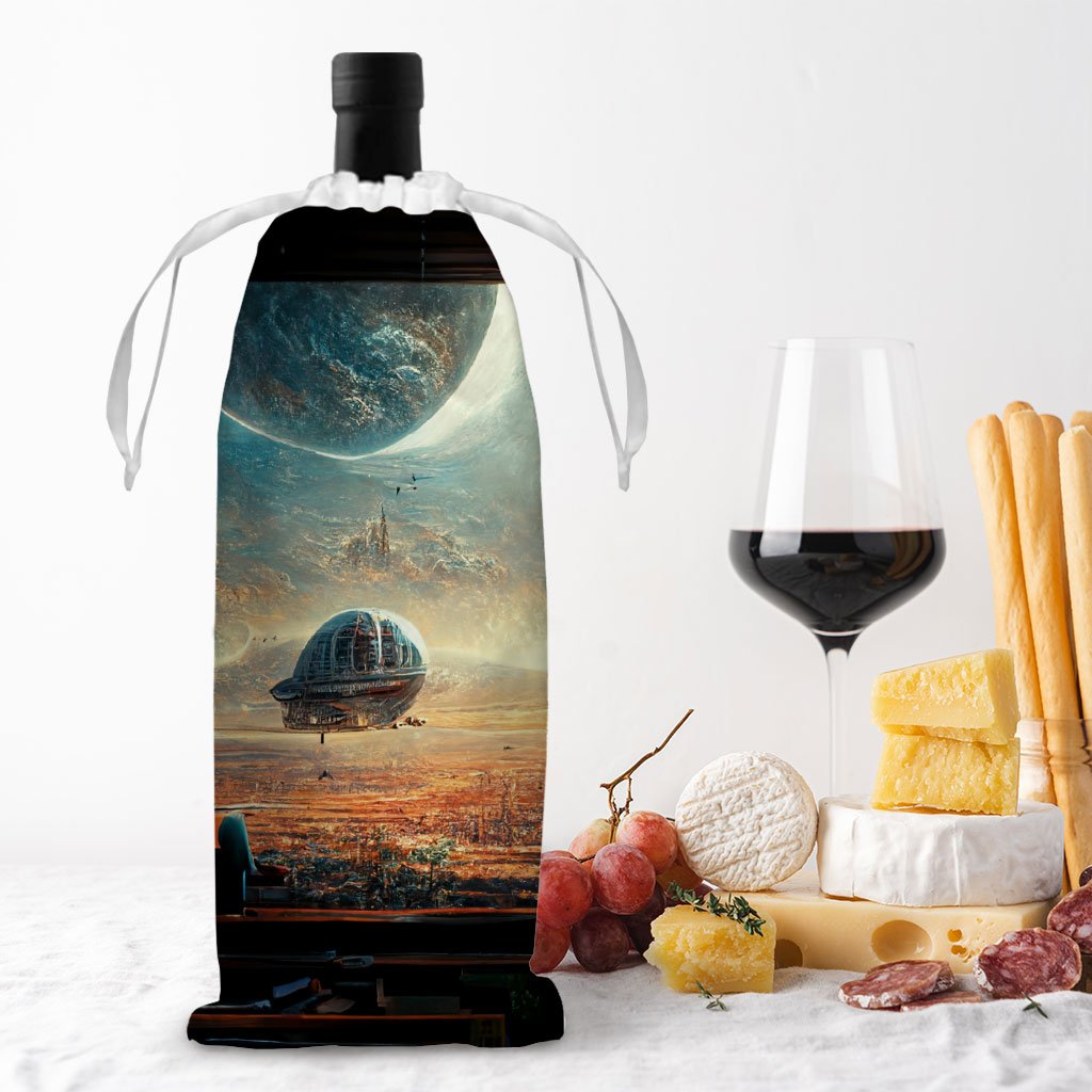 Future City Art Wine Tote Bag - Cool | Nigerian Bottle Opener | Shopamericaio