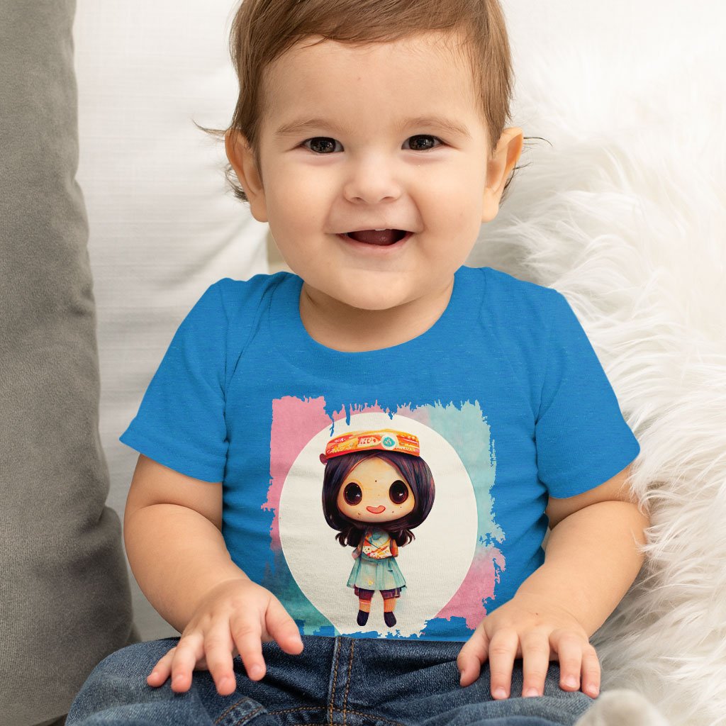 Kawaii Baby Girl Baby Jersey T-Shirt – Anime Style Baby T-Graphic T