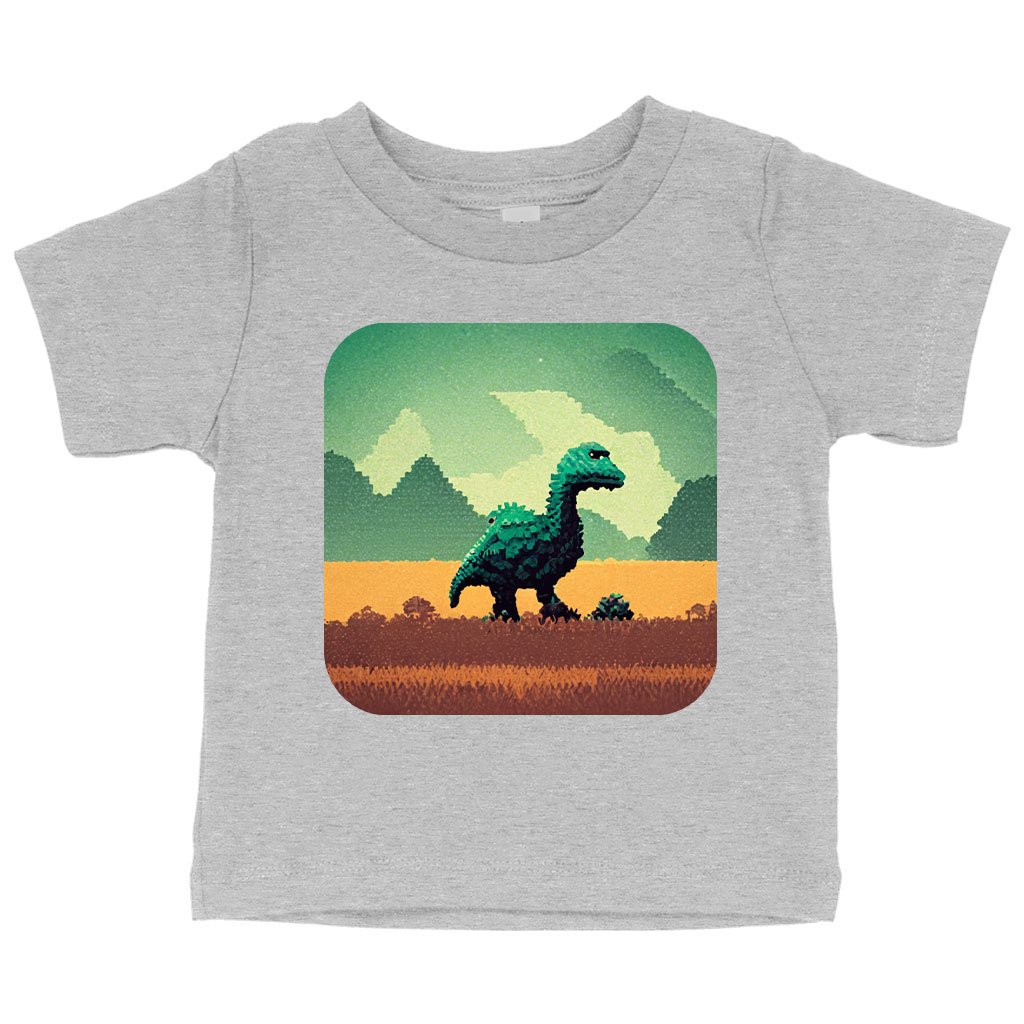 Cute Dino Baby Jersey T-Shirt – Pixel Baby T-Printed T | Shopamericaio