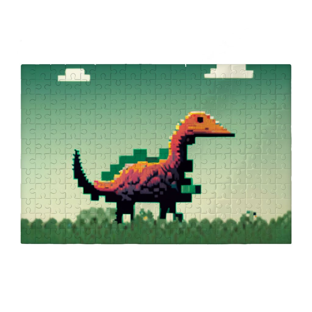 Cute Dinosaur Puzzles – Retro Jigsaw Puzzle – Pixel Puzzles | Shopamericaio