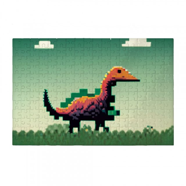 Cute Dinosaur Puzzles – Retro Jigsaw Puzzle – Pixel Puzzles | Shopamericaio