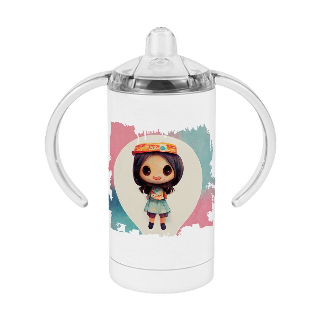 Kawaii Baby Girl Sippy Cup – Anime Style Baby Sippy Cup – Graphic Sippy Cup
