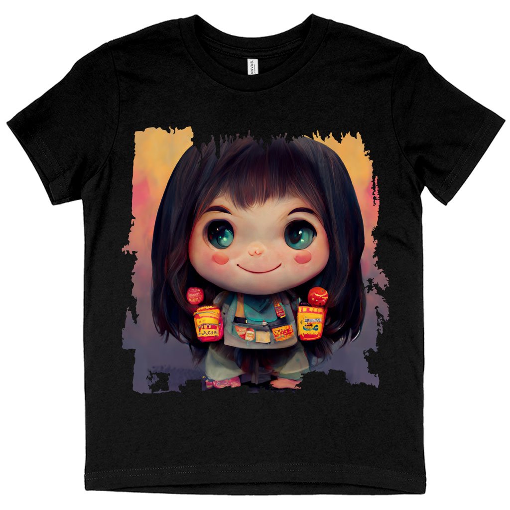 Anime Girl Cute Kids’ T-Shirt – Anime Print T | Japanese Cute Girl Sippy Cup