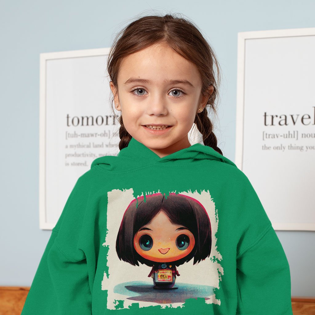 Japanese Young Cute Girl Toddler Hoodie – Kawaii Toddler Hooded Sweatshirt
