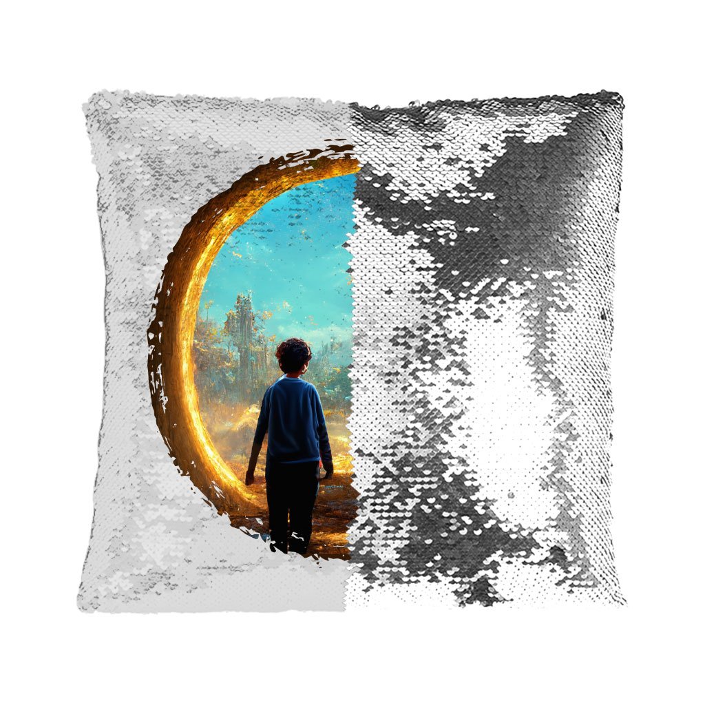 Mystical Fantasy World Art Sequin Pillow Case – Landscape Pillow Case