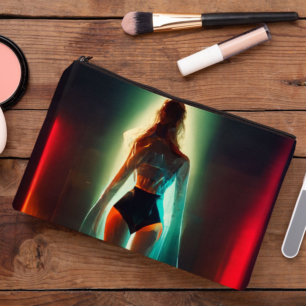 Fashion Model Art Makeup Bag – Fantasy Cosmetic Bag – Printed Makeup Pouch