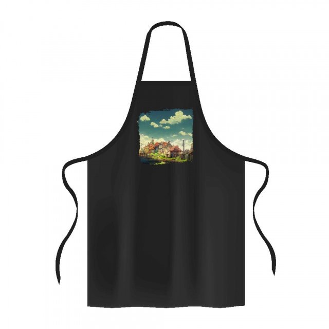 City Pop Anime - Art Cooking Apron - Printed Apron for Men for Women