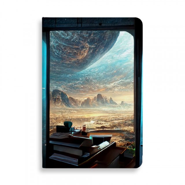 City Space Fantasy Art Journal – Cool Notebook – Futuristic Journal