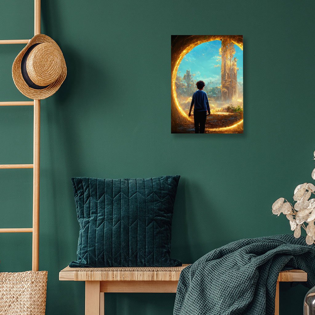Mystical Fantasy World Art Wall Picture – Landscape Stretched Canvas