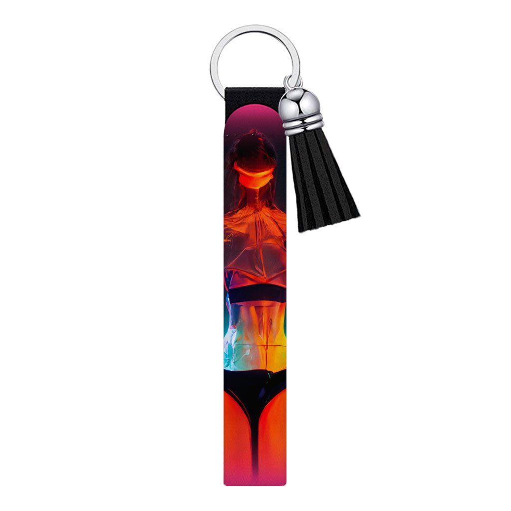 Sci Fi Supermodel Art Keychain Wristlet – Fantasy Keychain Bracelet