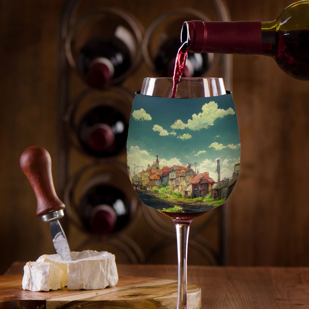 City Pop Anime Print Wine Glass Sleeve – Art Sleeves for Wine Glass