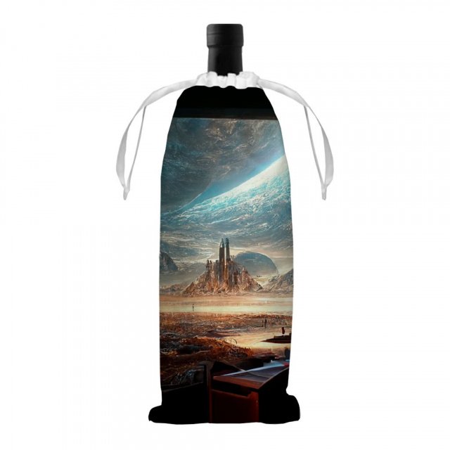 Space City Art Wine Tote Bag – Future World Wine Tote Bag | Demon Desk Mat