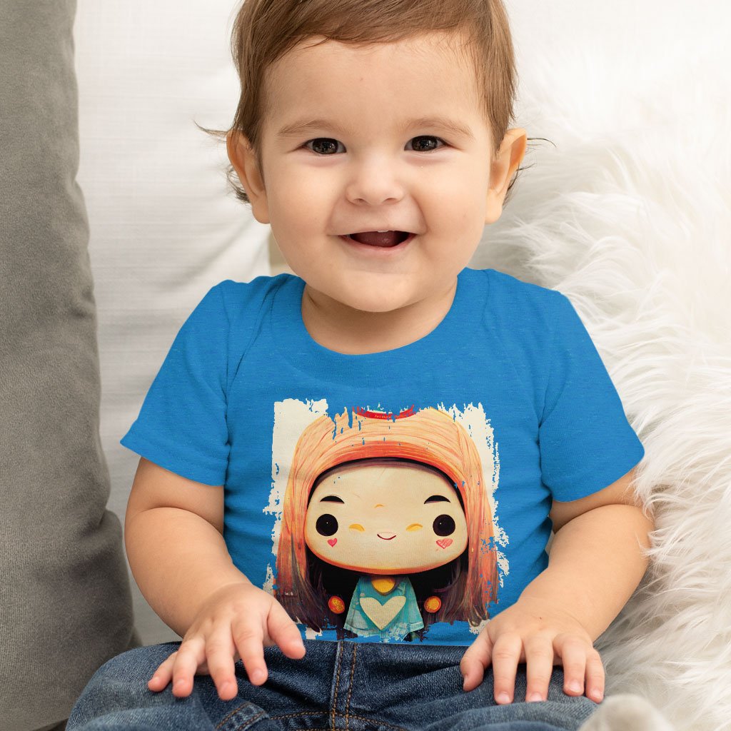 Cute Anime Girl Print Baby Jersey T-Shirt – Kawaii Baby T-Japanese T