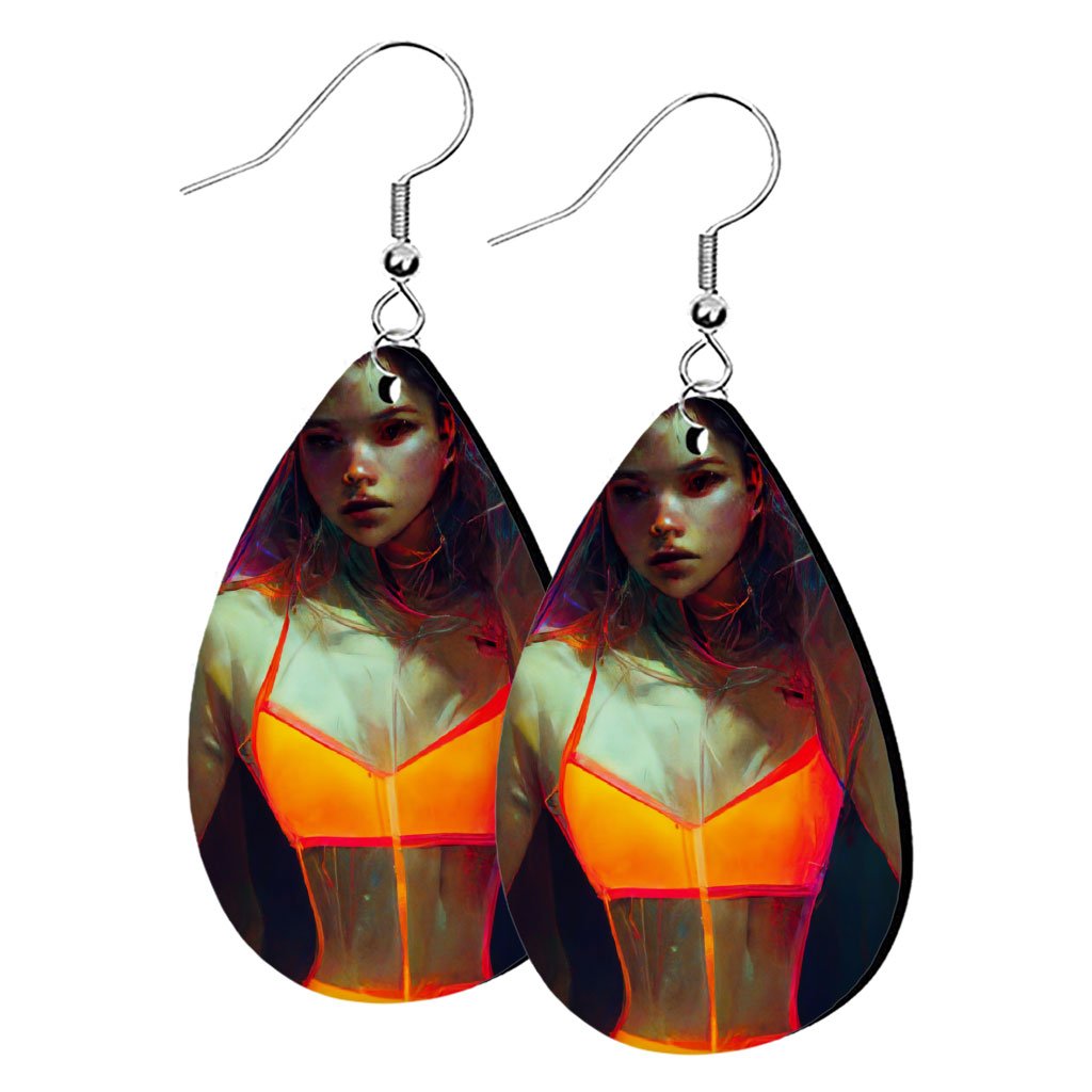Female Body Silhouette Art Earrings – Graphic Earrings – Fantasy Earrings