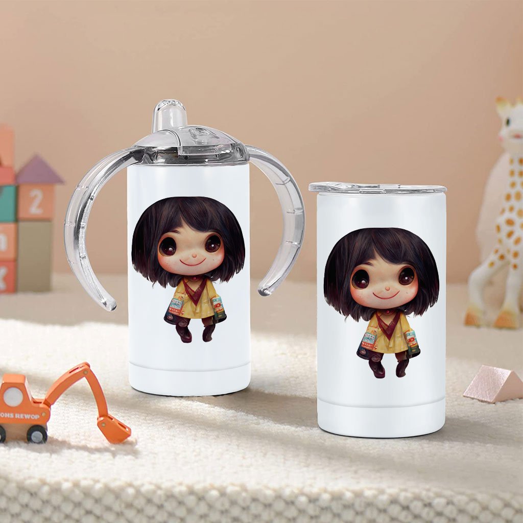 Kawaii Anime Face Sippy Cup – Cute Baby Sippy Cup – Japanese Sippy Cup