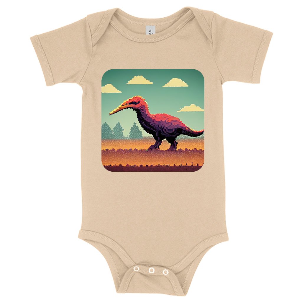 Cute Dinosaur Baby Jersey Onesie – Dino Baby Onesie – Printed Baby One-Piece