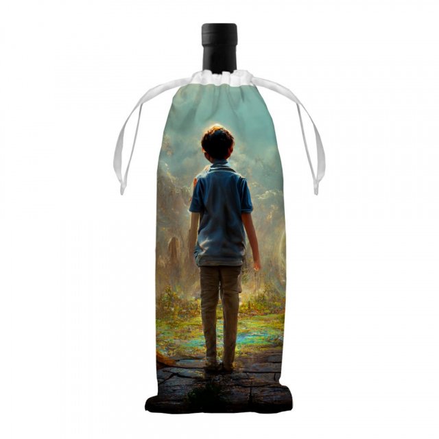 Fantasy World Digital Art Wine Tote Bag – Magical Forest Wine Tote Bag