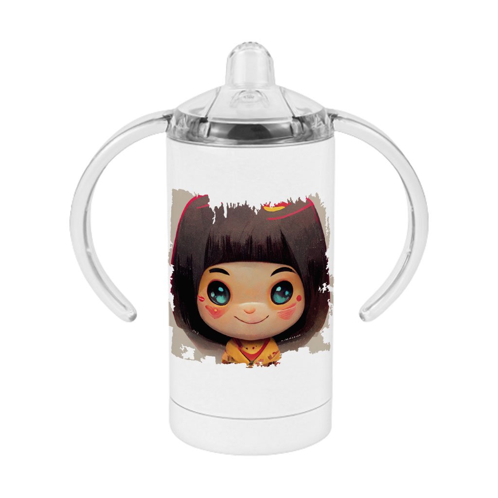 Japanese Cute Girl Sippy Cup – Kawaii Baby Sippy Cup – Printed Sippy Cup