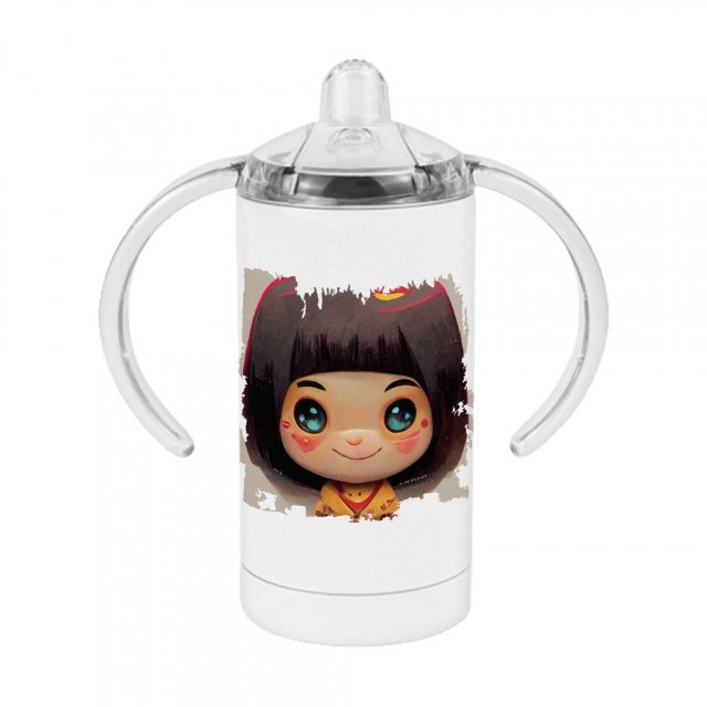 Japanese Cute Girl Sippy Cup – Kawaii Baby Sippy Cup – Printed Sippy Cup