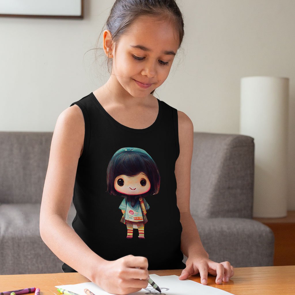 Kawaii Anime Kids’ Jersey Tank – Japanese Sleeveless T-Shirt | Shopamericaio