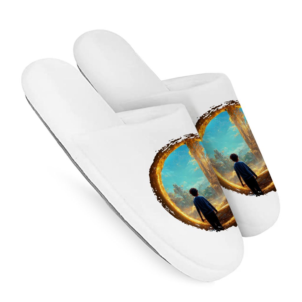 Mystical Fantasy World Art Memory Foam Slippers – Landscape Slippers