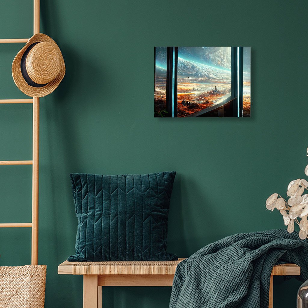 Futuristic Cities Fantasy Art Wall Picture – Cool Stretched Canvas