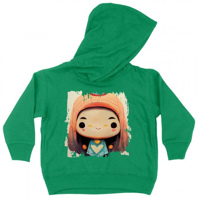 Cute Anime Girl Print Toddler Hoodie – Kawaii Toddler Hooded Sweatshirt