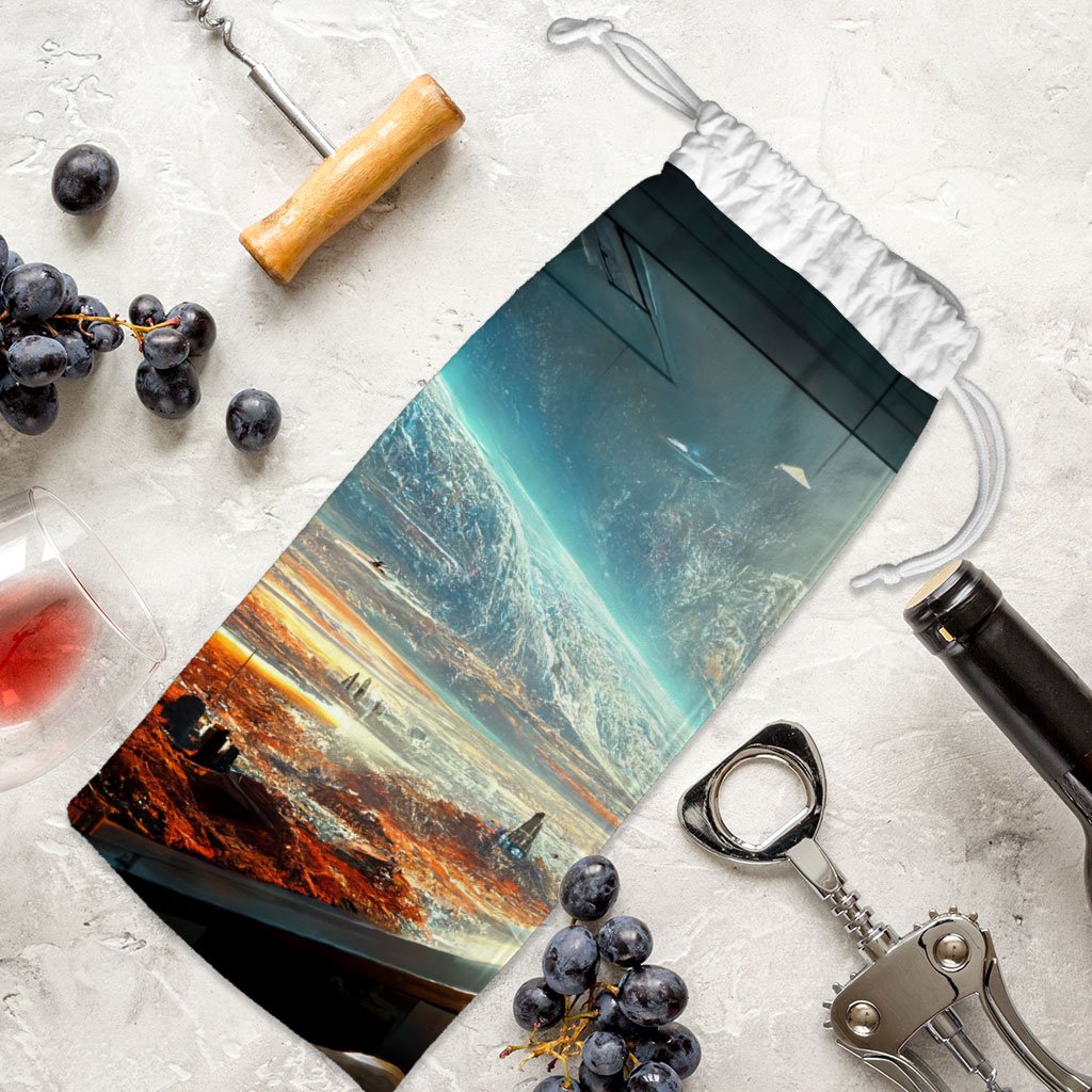 Futuristic Cities Fantasy Art Wine Tote Bag – Cool Wine Tote Bag | Shopamericaio