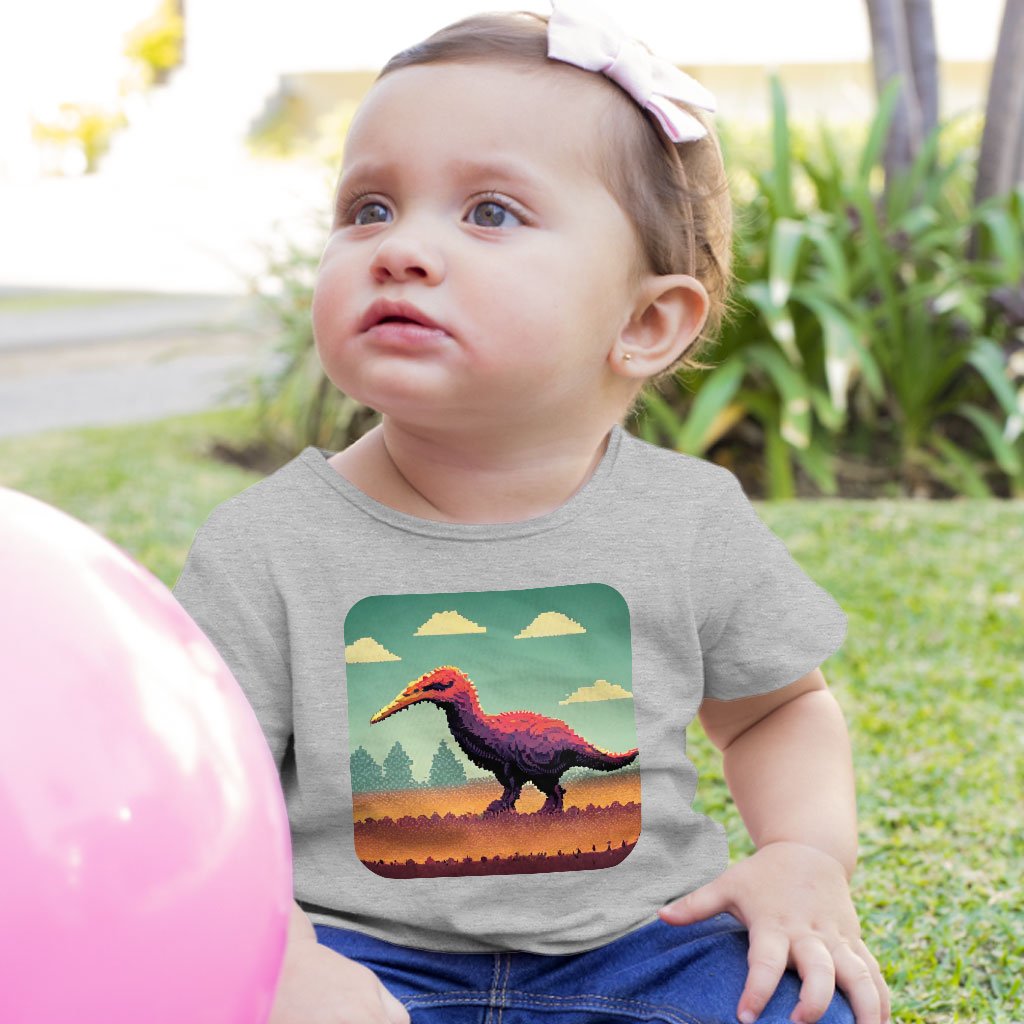 Cute Dinosaur Baby Jersey T-Shirt – Dino Baby T-Printed T | Shopamericaio