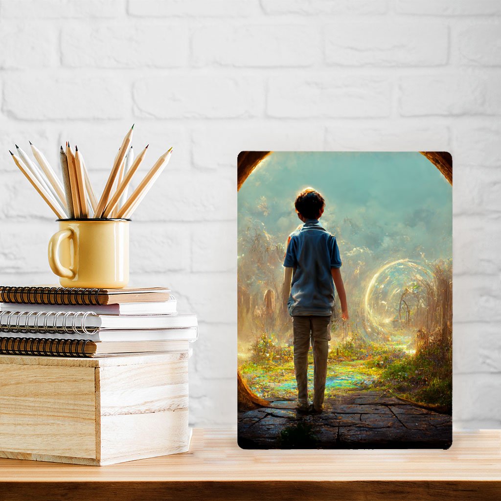 Fantasy World Digital Art Metal Photo Prints – Magical Forest Decor Picture