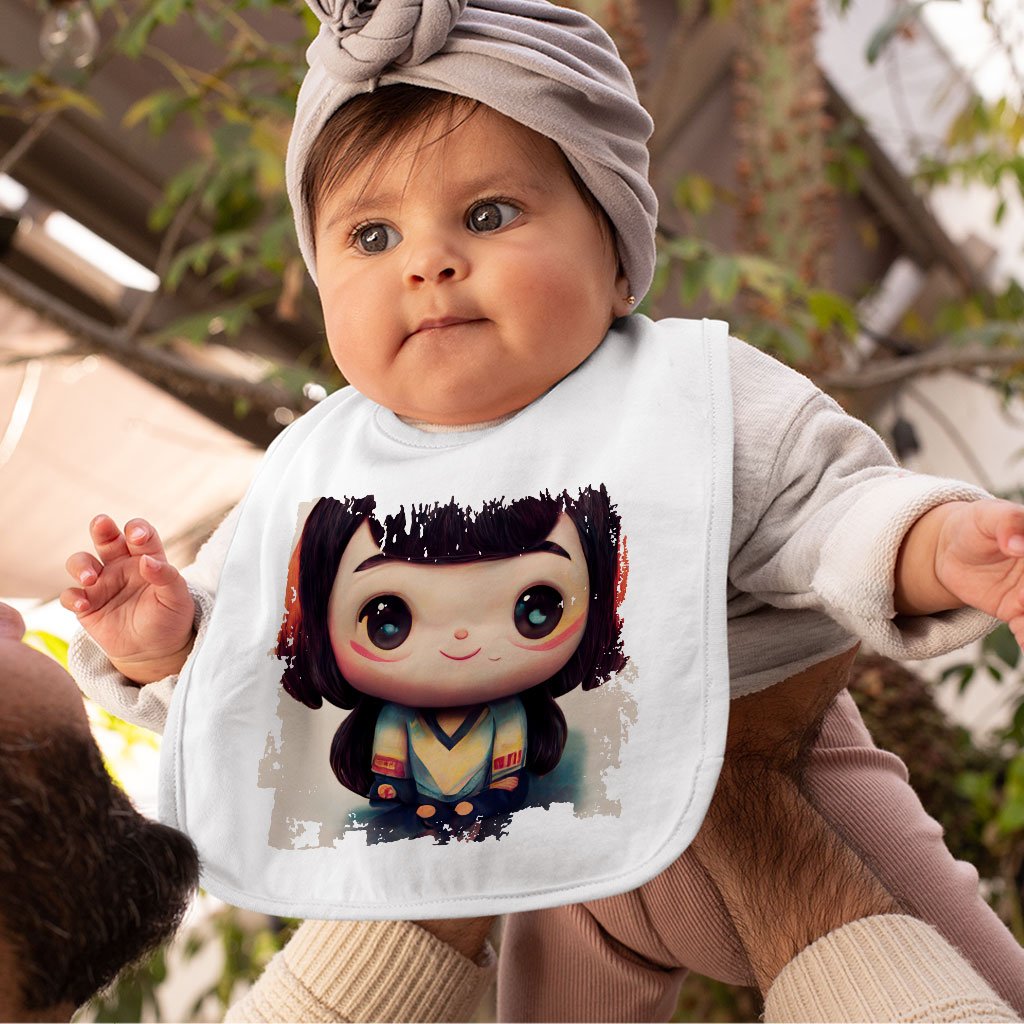 Anime Girl Smiling Baby Bibs – Anime Print Baby Feeding Bibs | Shopamericaio