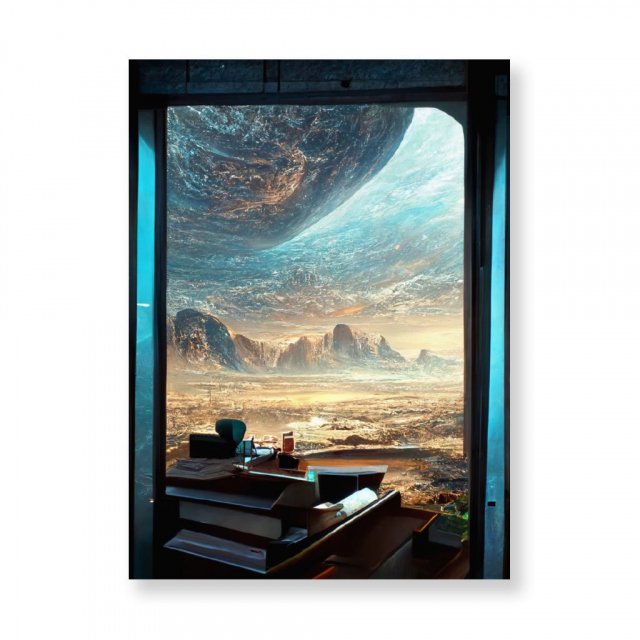 City Space Fantasy Art Wall Picture – Cool Stretched Canvas | Shopamericaio