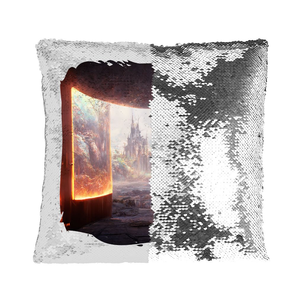 Fantasy World Concept Art Sequin Pillow Case – Portal Pillow Case