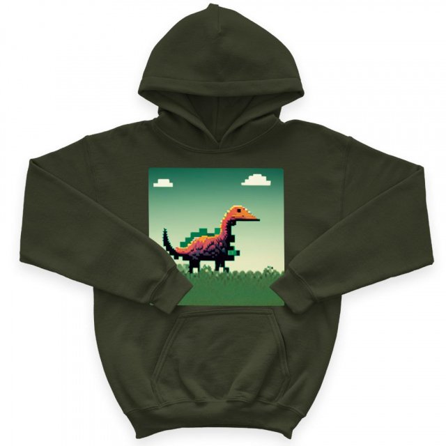 Cute Dinosaur Kids’ Sponge Fleece Hoodie – Retro Kids’ Hoodie | Shopamericaio