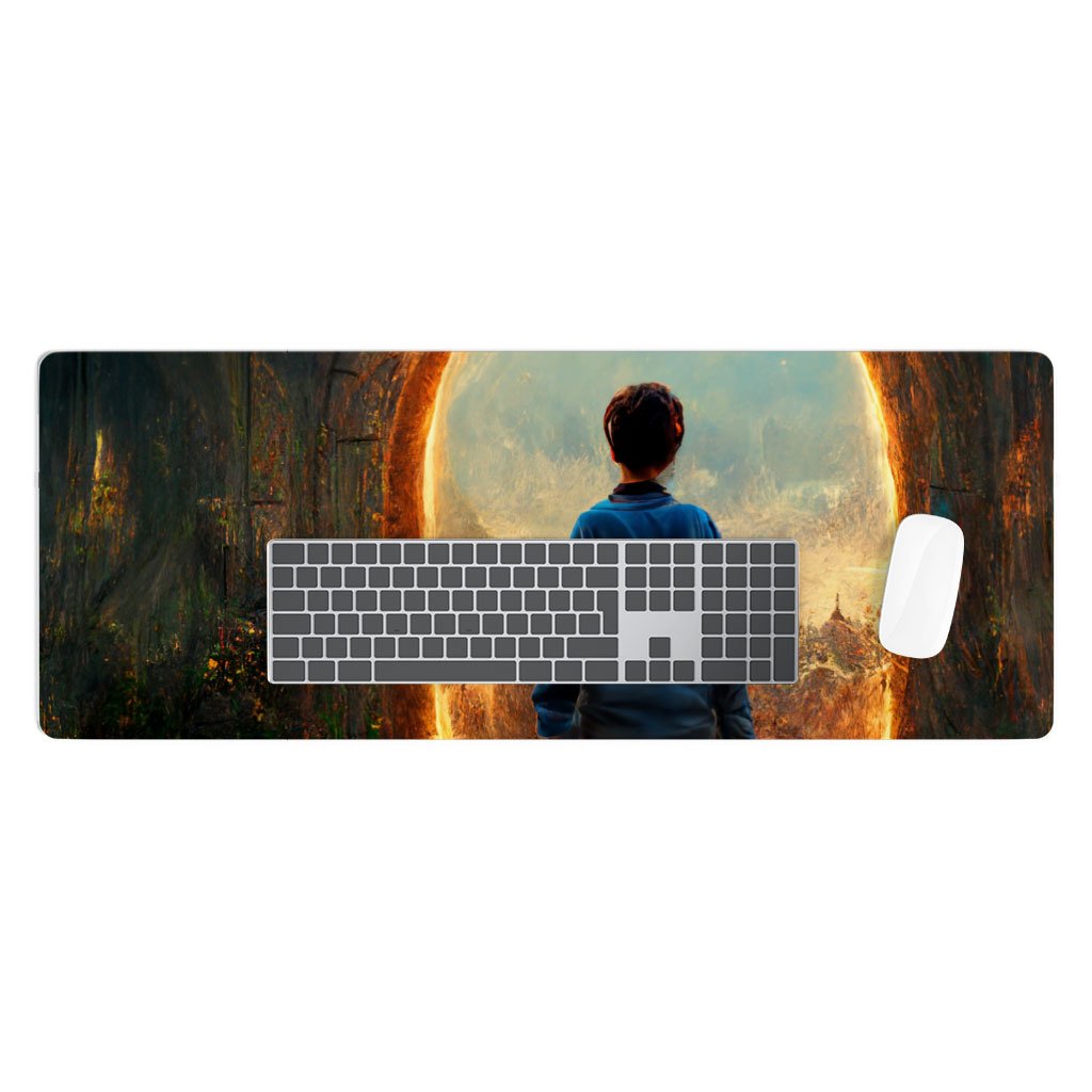 Fantasy Land Art Desk Mat – Fairy Desk Pad – Portal Laptop Desk Mat