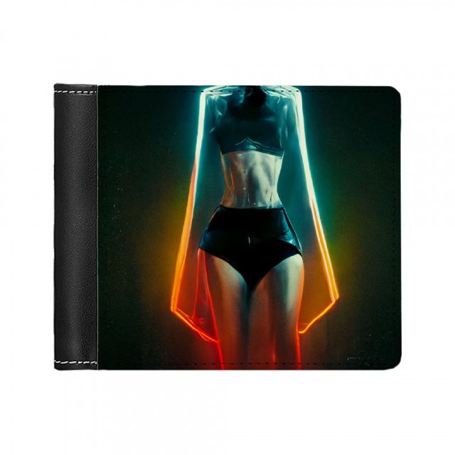 Cyberpunk Supermodel Character Art Men’s Wallet – Futuristic Wallet