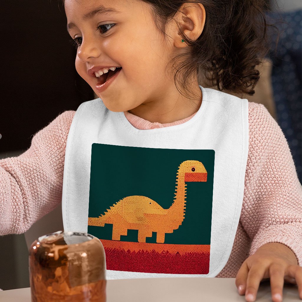 Dinosaurs Baby Bibs – 8 Bit Baby Feeding Bibs – Cute Dinosaur Bibs for Eating