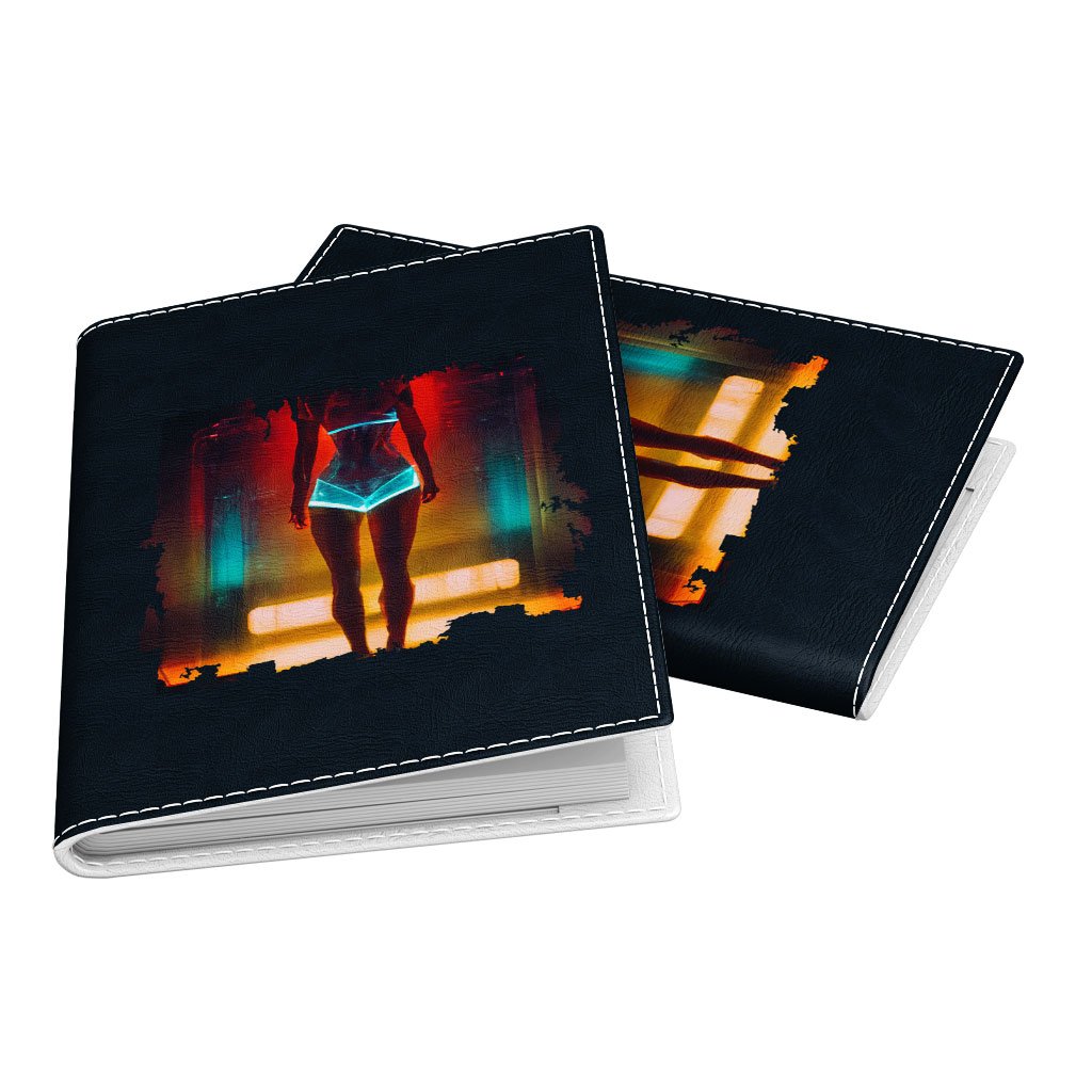 Fashion Model Woman In Neon Light Passport Cover – Futuristic Passport Cover