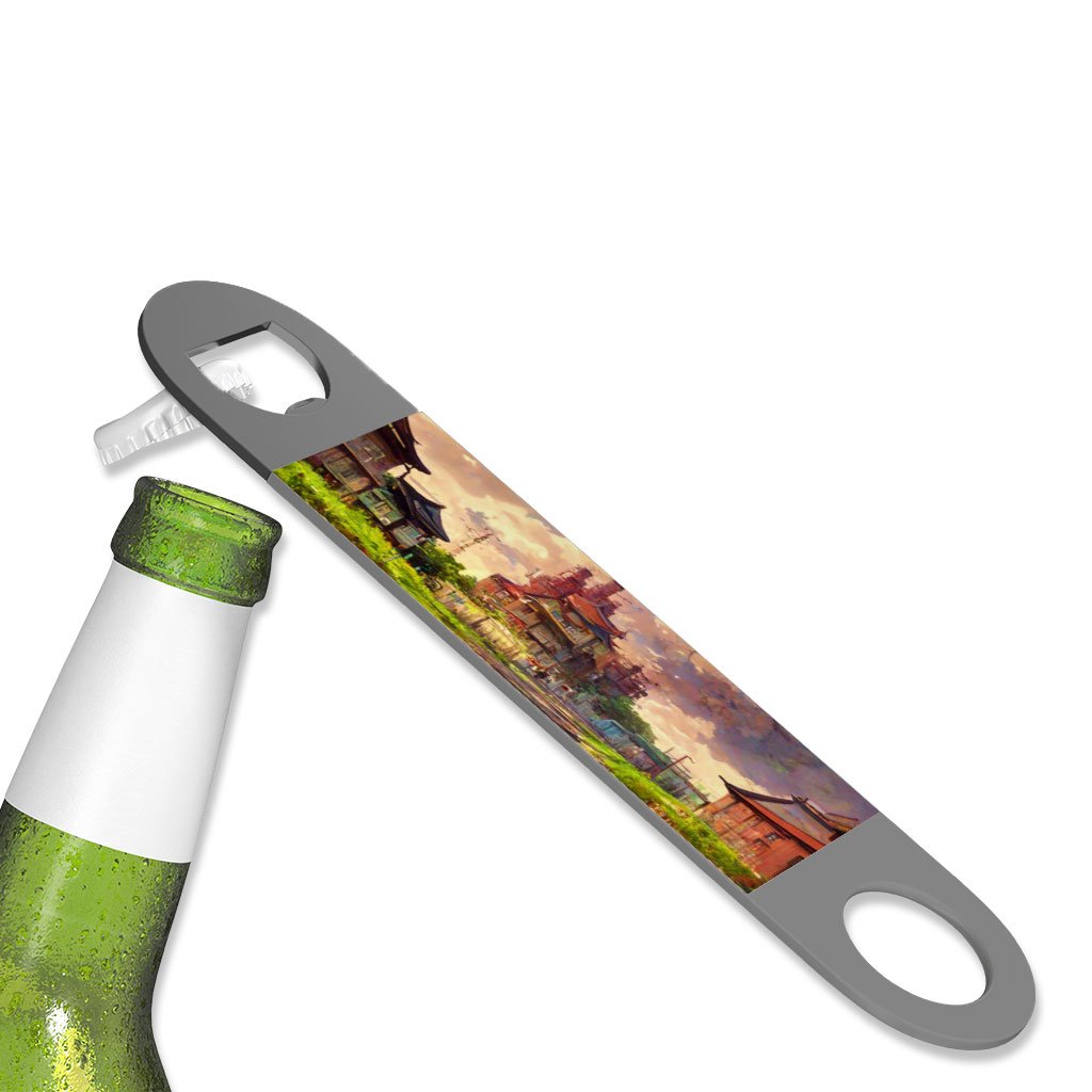 Anime City Skyline Art Bottle Opener – Painting Beer Opener | Shopamericaio